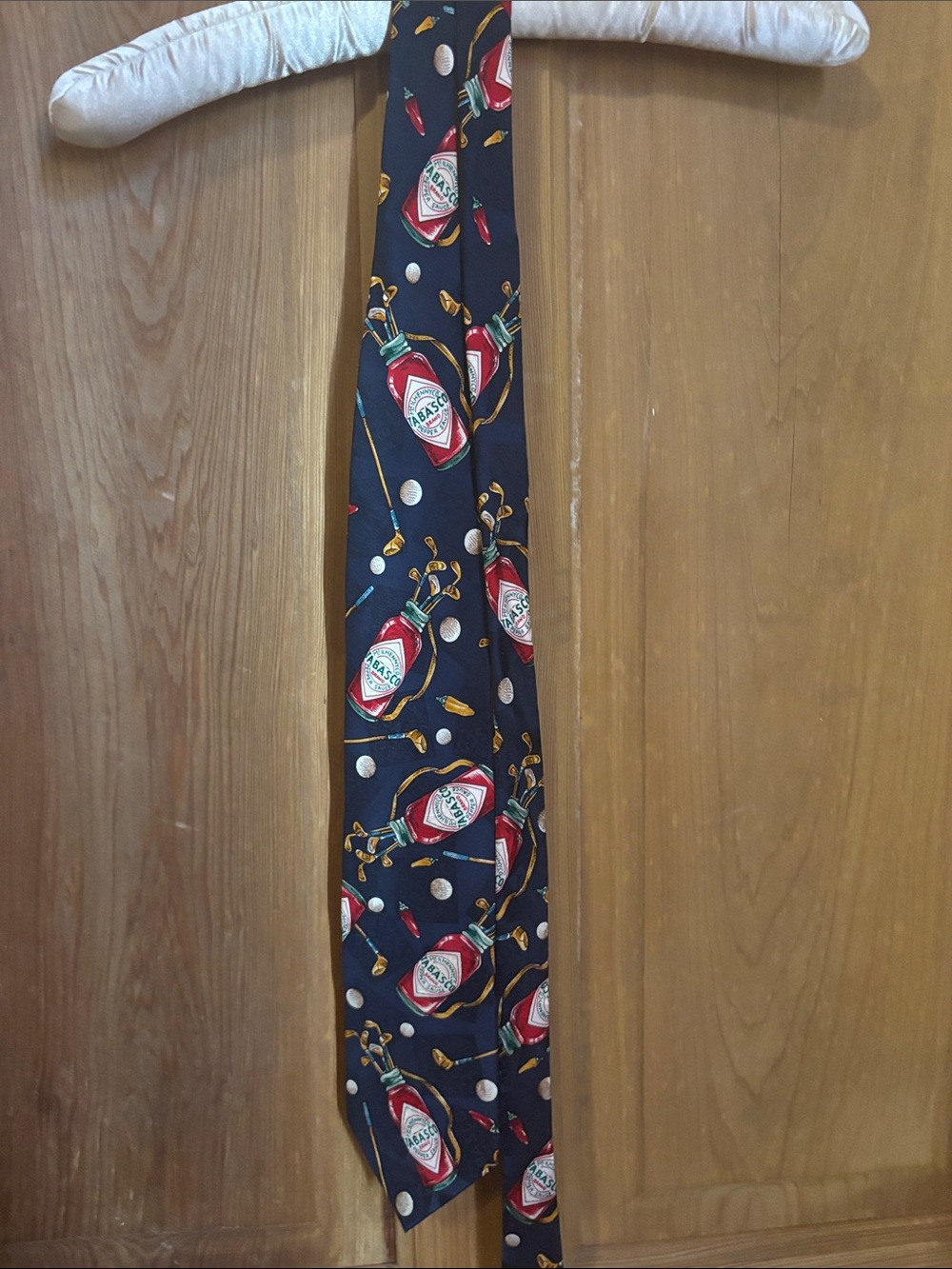 Official Tobasco brand golf theme necktie
